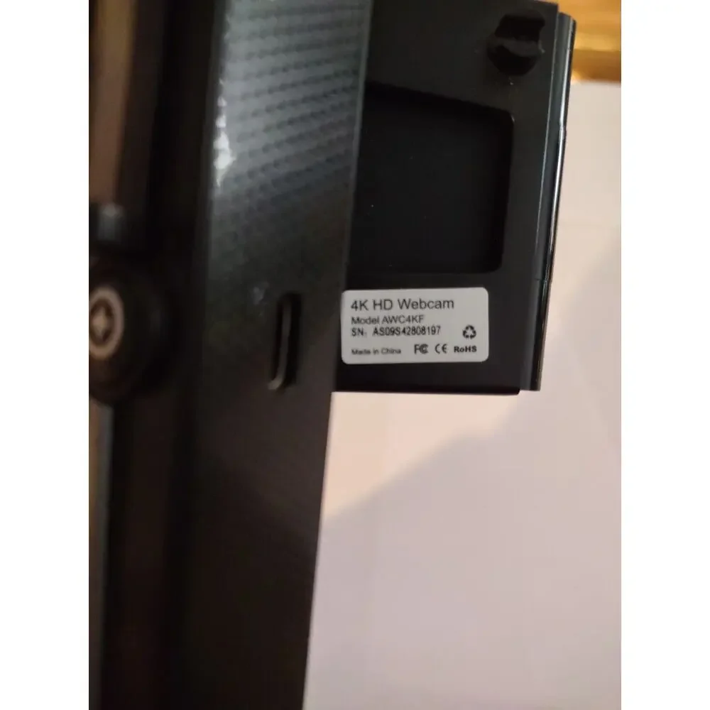Aluratek - 4K Ultra HD Live Broadcast Webcam - Black and Brushed Silver AWC4KF